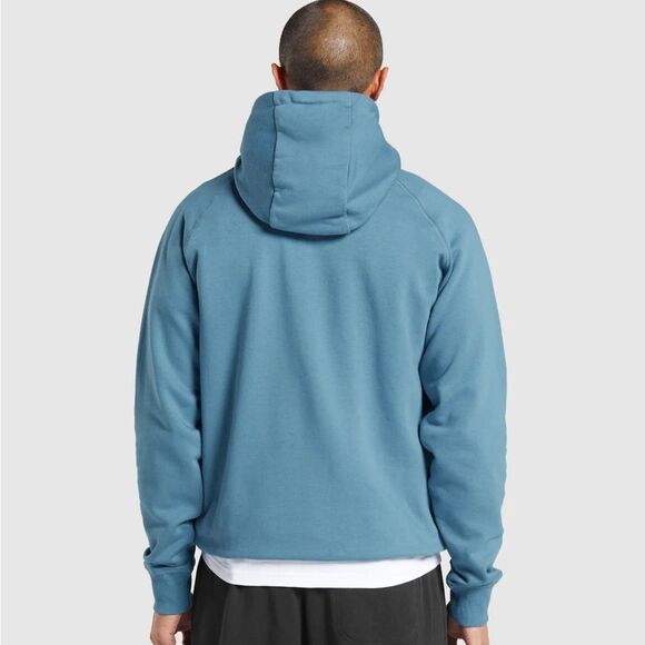 Gymshark Crest Hoodie Slim Fit Faded Blue - Picture 8 of 8